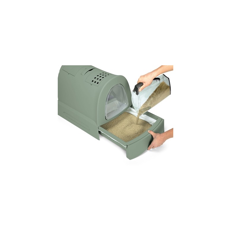 Imac Kattenbak Zuma 2Nd Life Met Schuiflade Groen