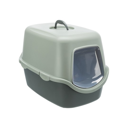 Trixie Be Eco Gerecycled Kattenbak Vico Met Kap Antraciet/Groen