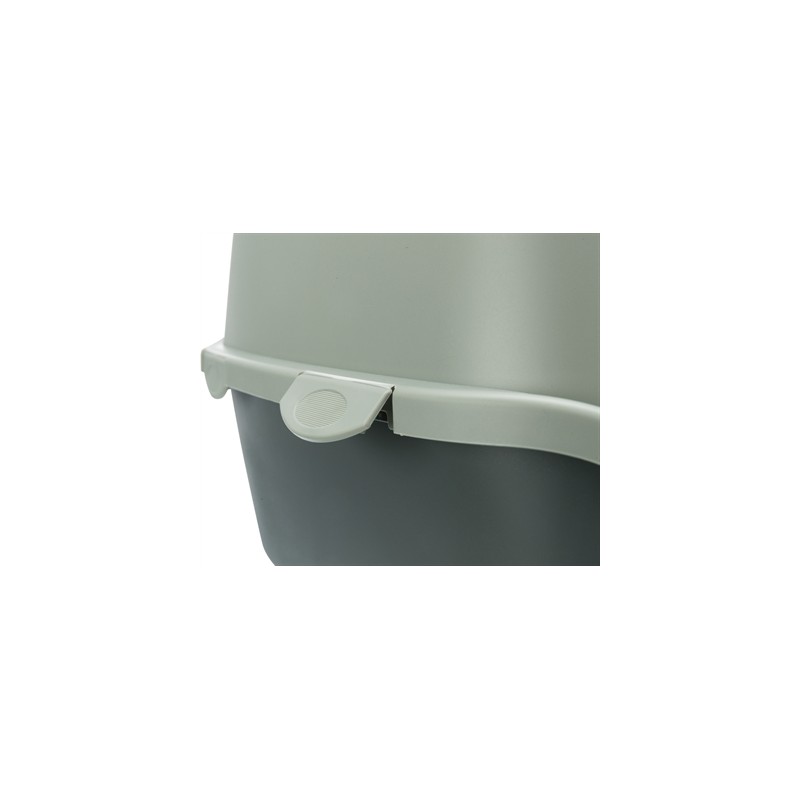 Trixie Be Eco Gerecycled Kattenbak Vico Met Kap Antraciet/Groen