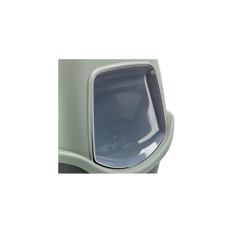 Trixie Be Eco Gerecycled Kattenbak Vico Met Kap Antraciet/Groen