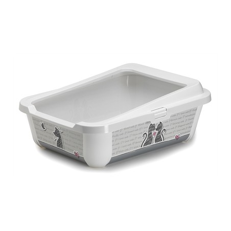 Moderna Trendy Cat Kattenbak Open + Rand Cats In Love