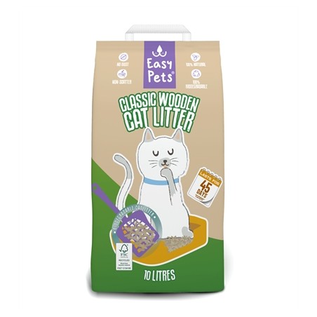 Easypets Biodegradable Classic Houtkorrels Kattenbakvulling
