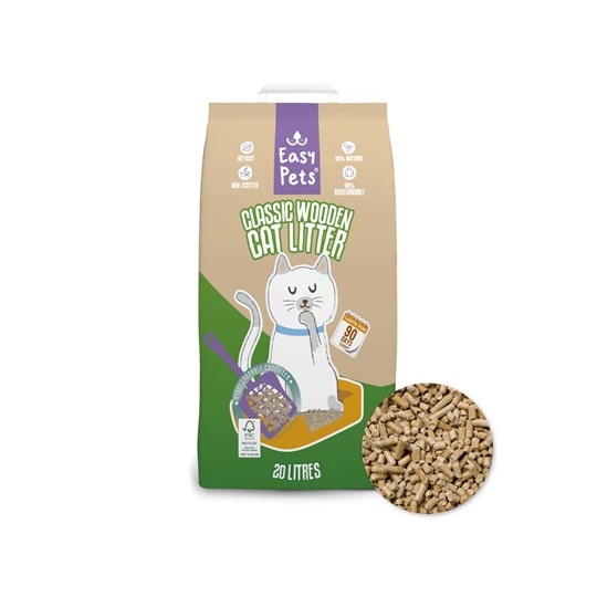Easypets Biodegradable Classic Houtkorrels Kattenbakvulling