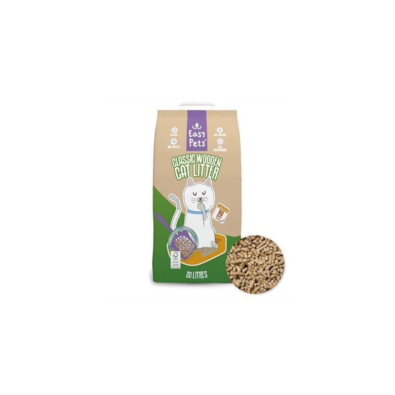Easypets Biodegradable Classic Houtkorrels Kattenbakvulling