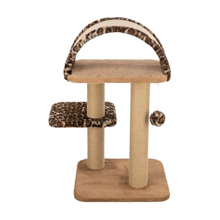 Trixie Krabpaal Leo Panterprint Ligplaats Met Boog Bruin