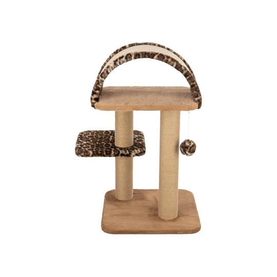 Trixie Krabpaal Leo Panterprint Ligplaats Met Boog Bruin