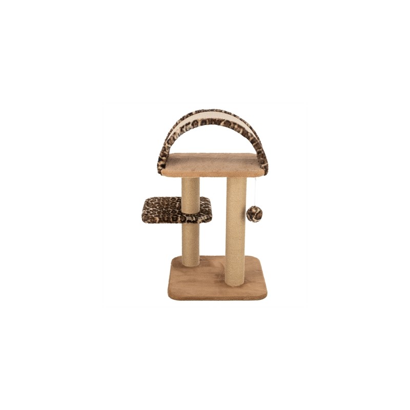 Trixie Krabpaal Leo Panterprint Ligplaats Met Boog Bruin