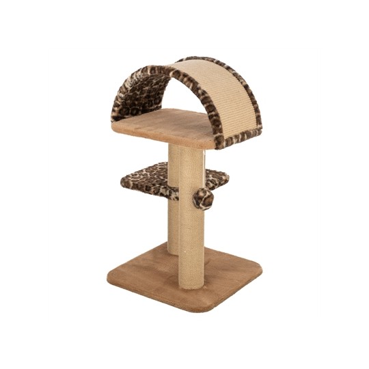 Trixie Krabpaal Leo Panterprint Ligplaats Met Boog Bruin