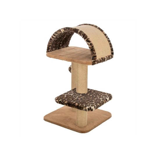 Trixie Krabpaal Leo Panterprint Ligplaats Met Boog Bruin