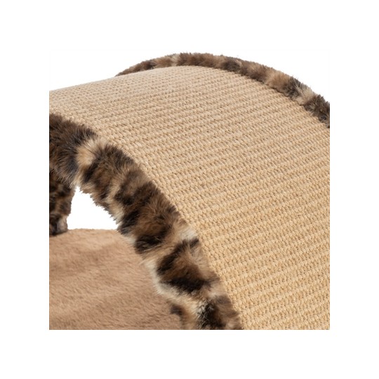 Trixie Krabpaal Leo Panterprint Ligplaats Met Boog Bruin