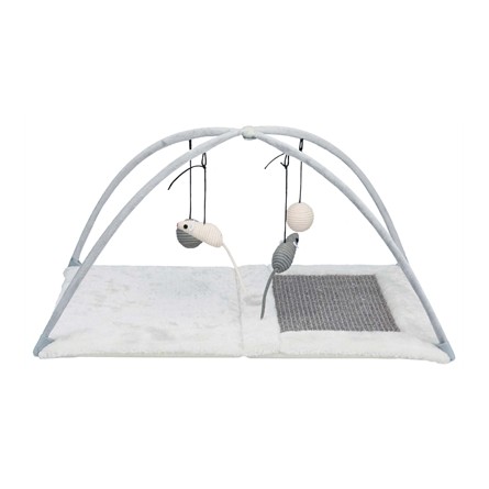 Trixie Krabmat Met Speeltjes Aan Koord Grijs