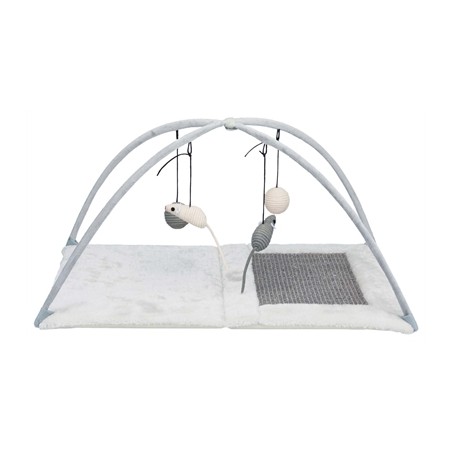 Trixie Krabmat Met Speeltjes Aan Koord Grijs