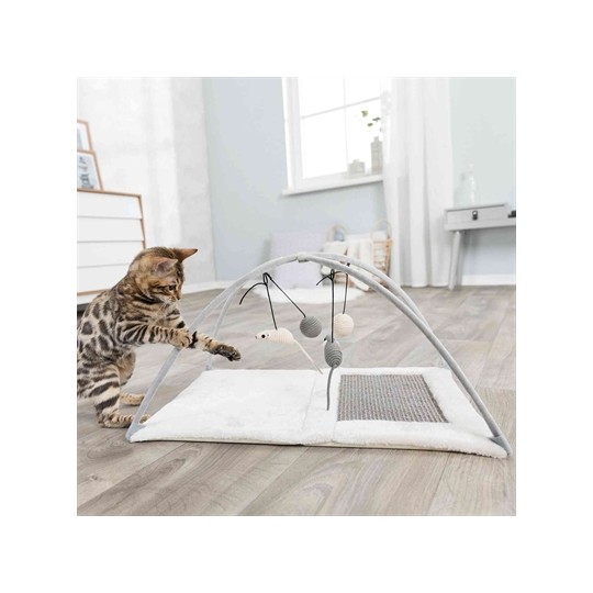 Trixie Krabmat Met Speeltjes Aan Koord Grijs