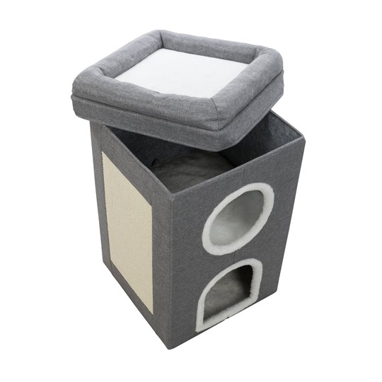 Trixie Krabpaal Cat Tower Saul Grijs