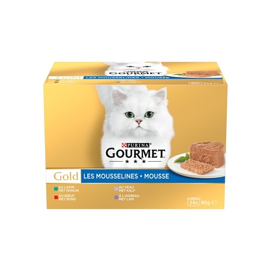 Gourmet Gold Mousse Mixed Konijn / Rund / Kalf / Lam