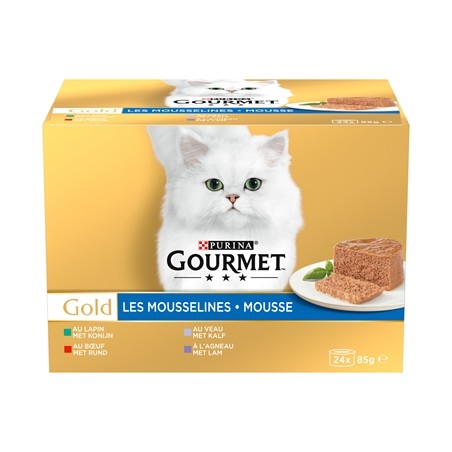Gourmet Gold Mousse Mixed Konijn / Rund / Kalf / Lam