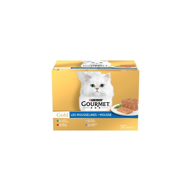 Gourmet Gold Mousse Mixed Konijn / Rund / Kalf / Lam