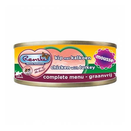 Renske Kat Vers Bereid Mousse Kip / Kalkoen Graanvrij