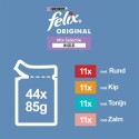 Felix Pouch Original In Gelei Mix Box Rund / Kip / Tonijn / Zalm