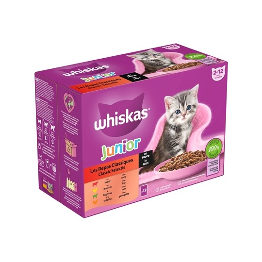 Whiskas Multipack Pouch Junior Classic Selectie Vlees In Saus