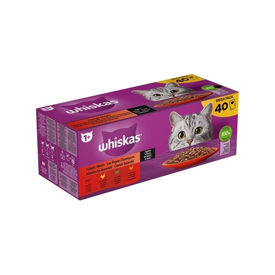 Whiskas Multipack Pouch Adult Classic Selectie Vlees In Saus