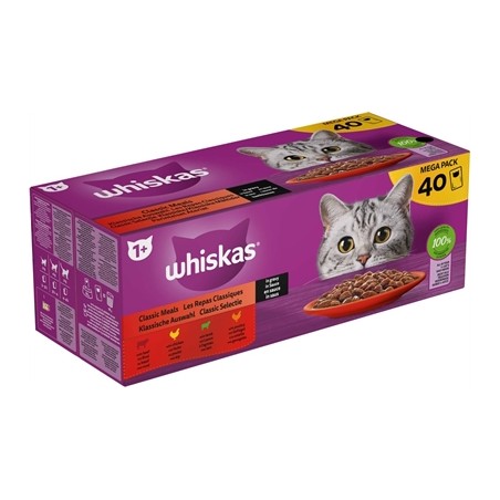 Whiskas Multipack Pouch Adult Classic Selectie Vlees In Saus