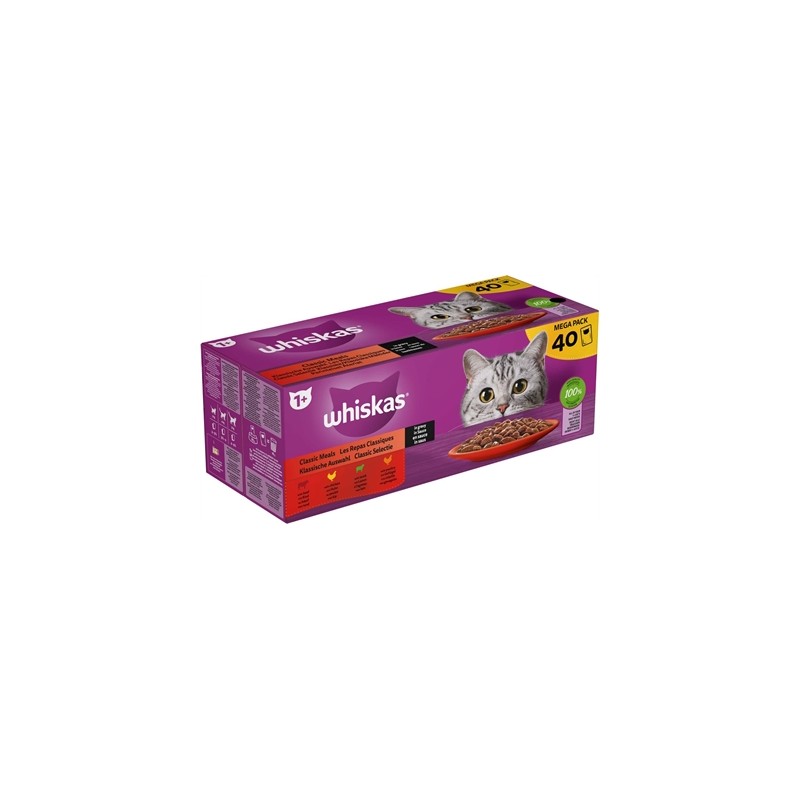 Whiskas Multipack Pouch Adult Classic Selectie Vlees In Saus