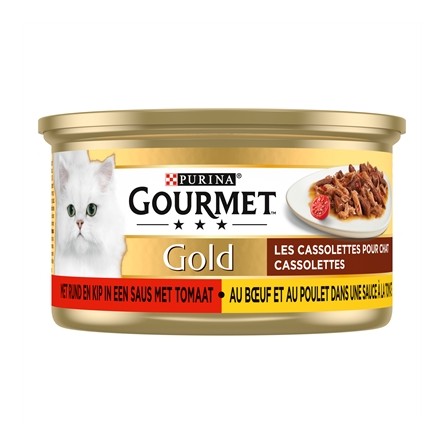 Gourmet Gold Cassolettes Duet Van Vlees In Saus Met Tomaten