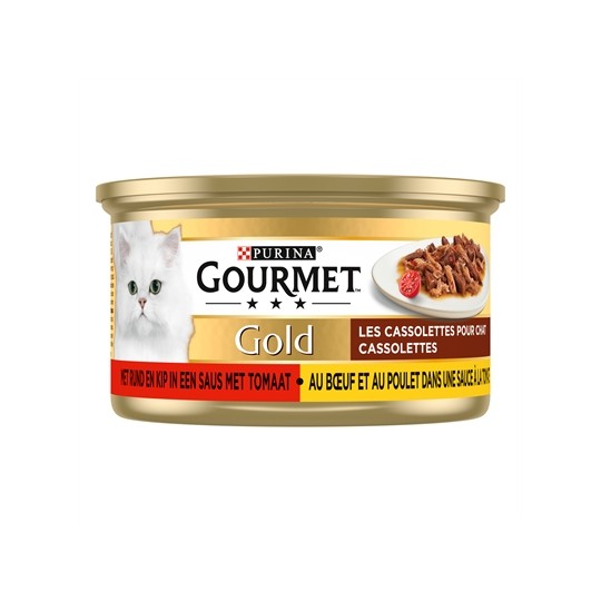 Gourmet Gold Cassolettes Duet Van Vlees In Saus Met Tomaten