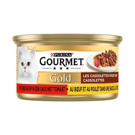 Gourmet Gold Cassolettes Duet Van Vlees In Saus Met Tomaten