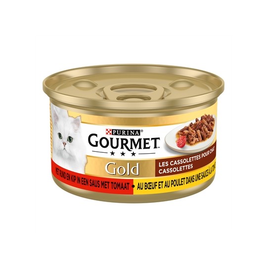 Gourmet Gold Cassolettes Duet Van Vlees In Saus Met Tomaten