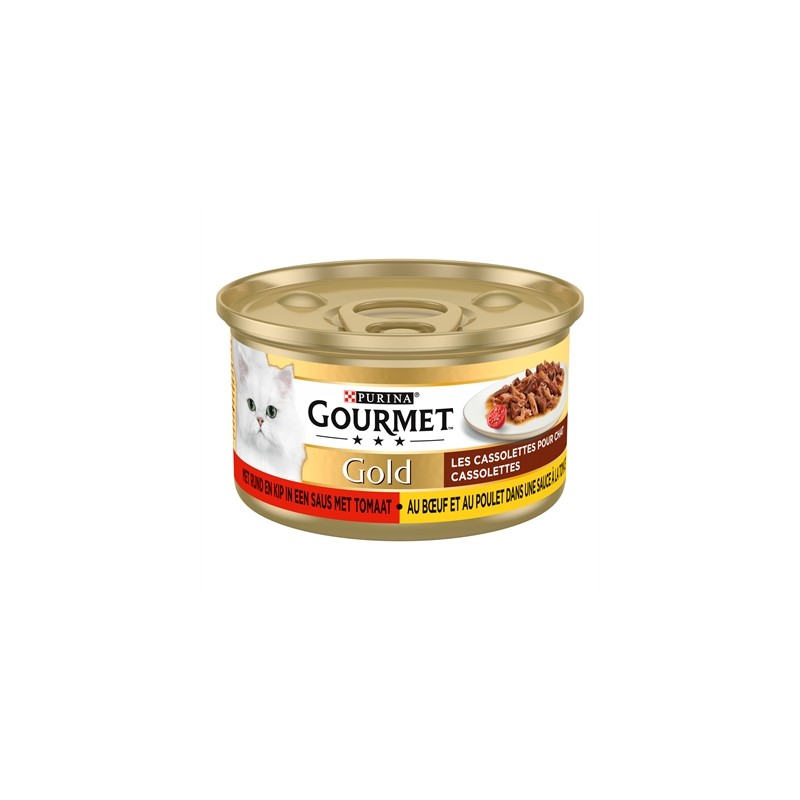Gourmet Gold Cassolettes Duet Van Vlees In Saus Met Tomaten