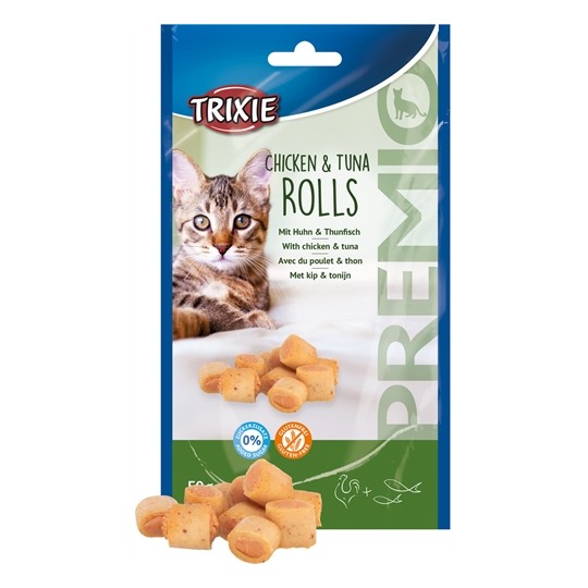 Trixie Premio Kip & Tonijn Rolletjes Voor Katten Glutenvrij