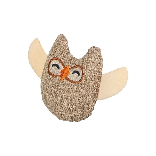 Trixie Uil Stof / Pluche Met Kattenkruid / Catnip Beige