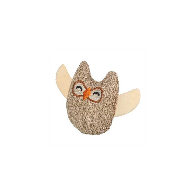 Trixie Uil Stof / Pluche Met Kattenkruid / Catnip Beige