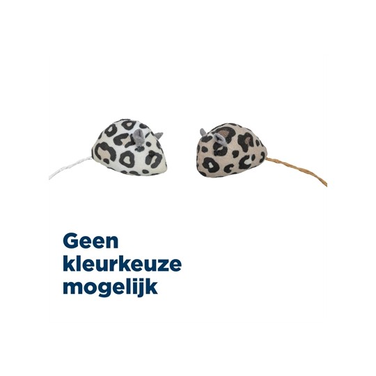 Trixie Pluche Muis Panterprint Met Kattenkruid / Catnip Assorti