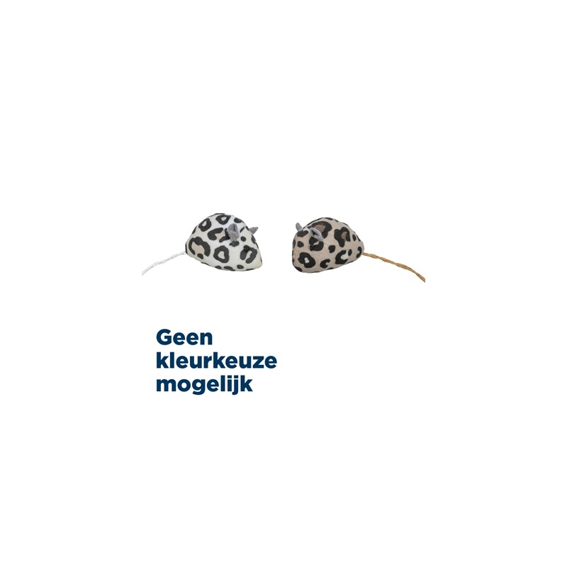 Trixie Pluche Muis Panterprint Met Kattenkruid / Catnip Assorti