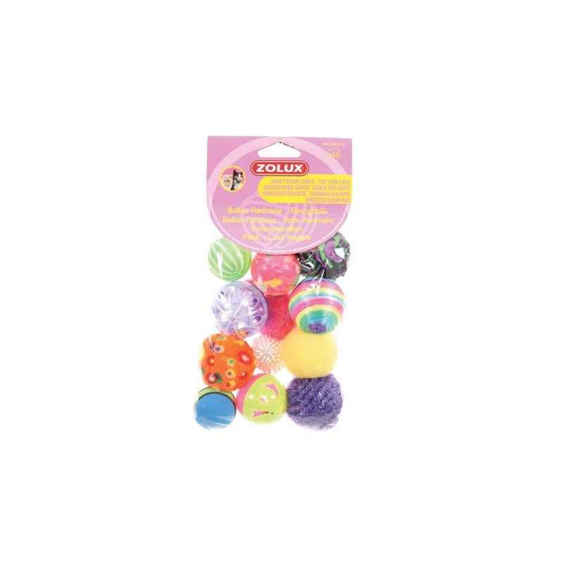 Zolux Kattenspeelgoed Fancy Gekleurde Ballen Assorti