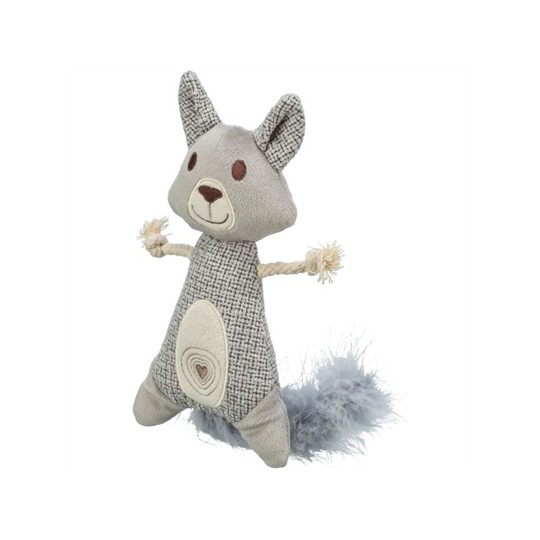 Trixie Wasbeer Xxl Pluche / Stof Met Veer Met Catnip