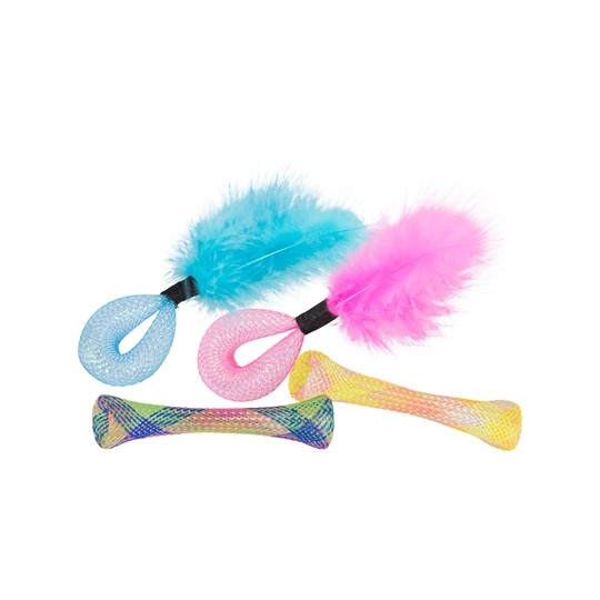 Trixie Set Tubes Met Ratel 4St Assorti