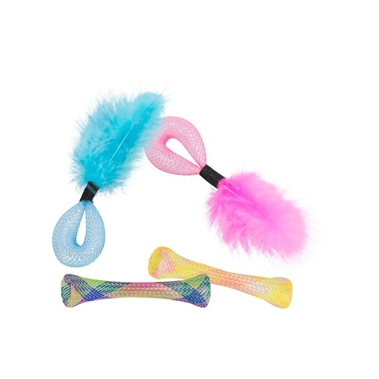 Trixie Set Tubes Met Ratel 4St Assorti