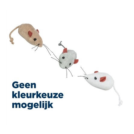 Trixie Pluche Muizen Assorti