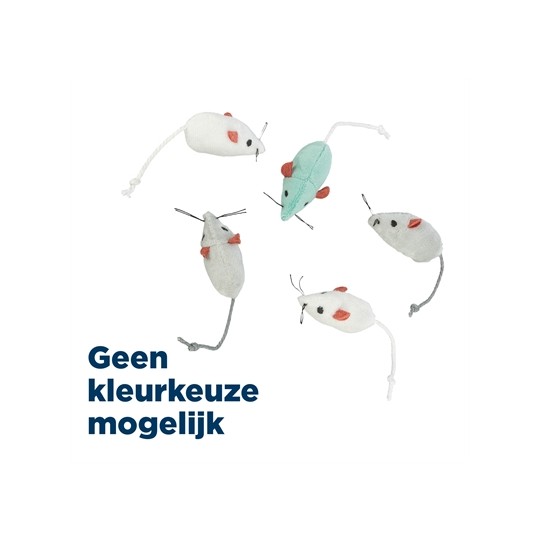 Trixie Pluche Muizen Assorti