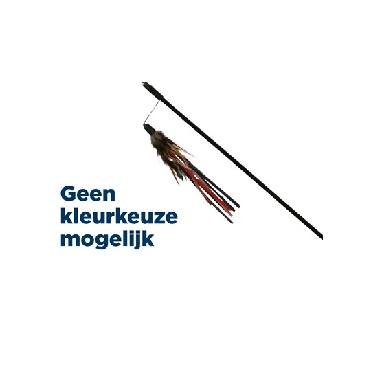 Trixie Kattenhengel Leer Met Veer Assorti