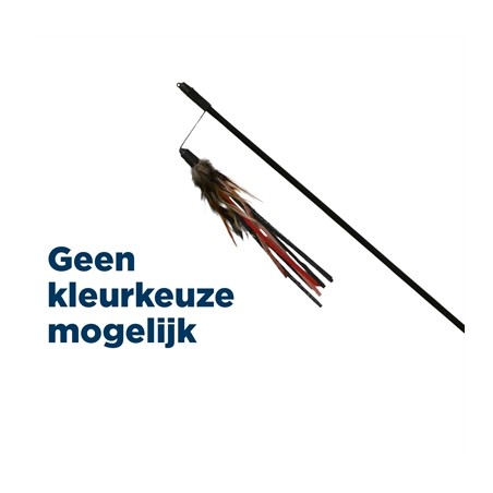 Trixie Kattenhengel Leer Met Veer Assorti