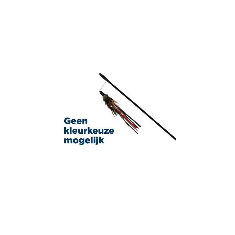 Trixie Kattenhengel Leer Met Veer Assorti