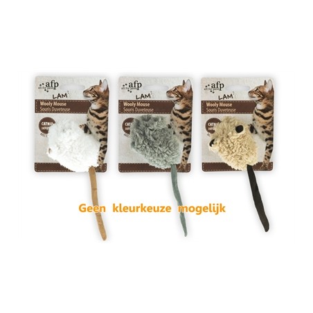 Afp Wooly Mouse Lamswol Met Piep En Catnip Assorti