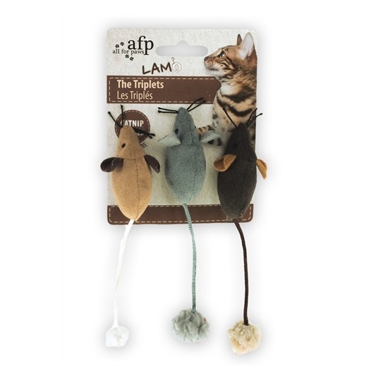 Afp Muis The Triplets Lamswol Met Catnip Assorti