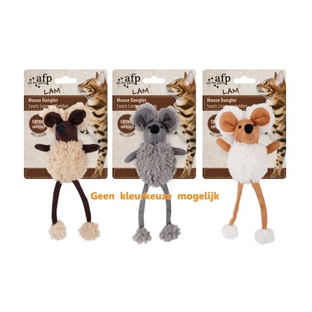 Afp Mouse Dangler Lamswol Met Catnip Assorti