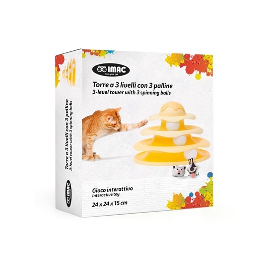 Imac Cat Tower 3 Niveaus Geel